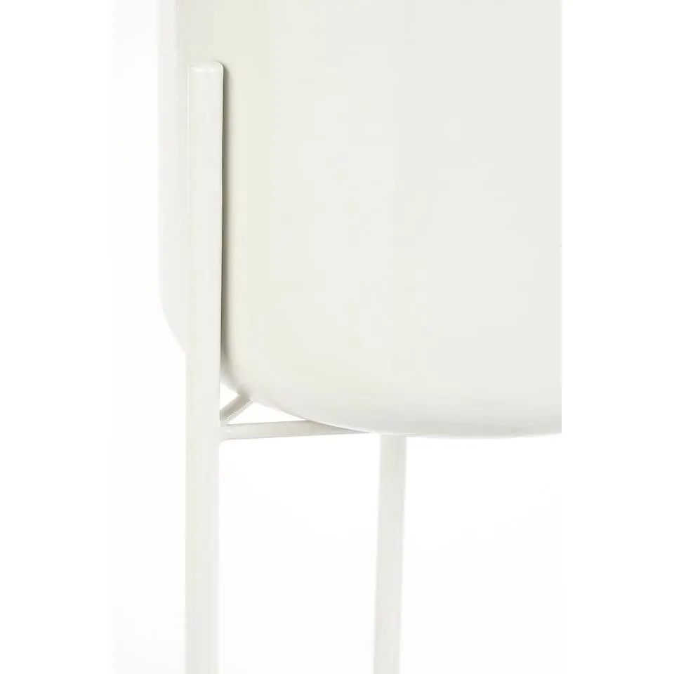 Mica Decorations Colyn Bloempot - H60 x Ø19 cm - IJzer - Wit
