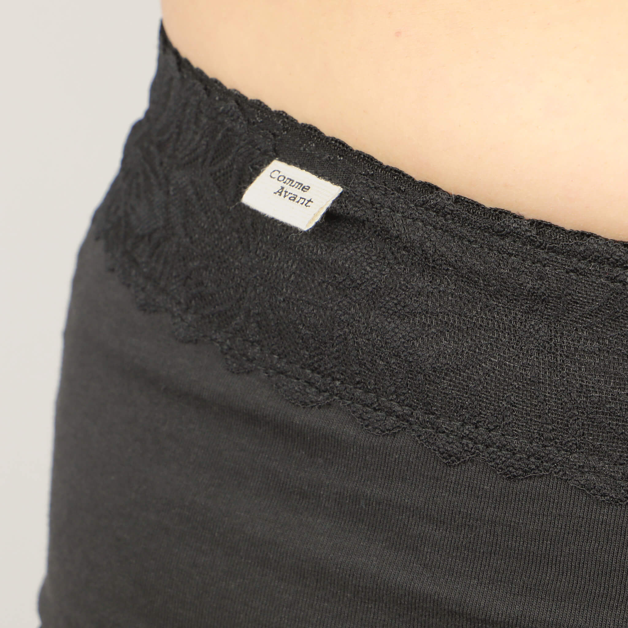 Shorty menstruel absorbant en coton bio - Version 1 - 1 shorty / Basique / Taille XS
