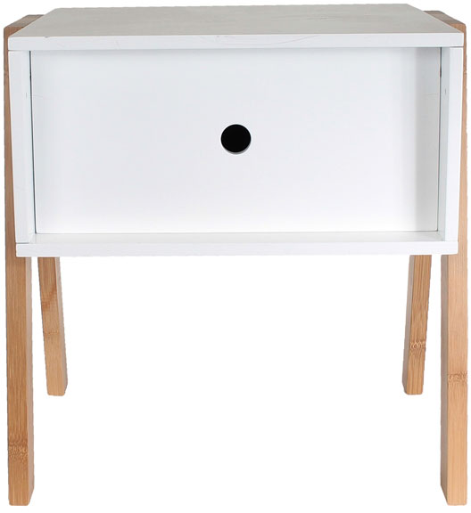 3S. x Home Table de Chevet Empilable Blanc ICHIGO