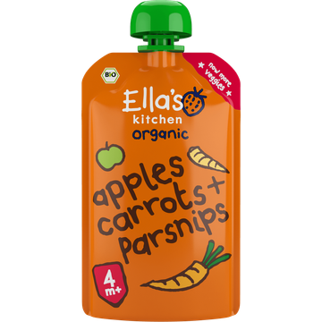 Ella's Kitchen Wortels, appels + pastinaak 4+ biologisch 120 g