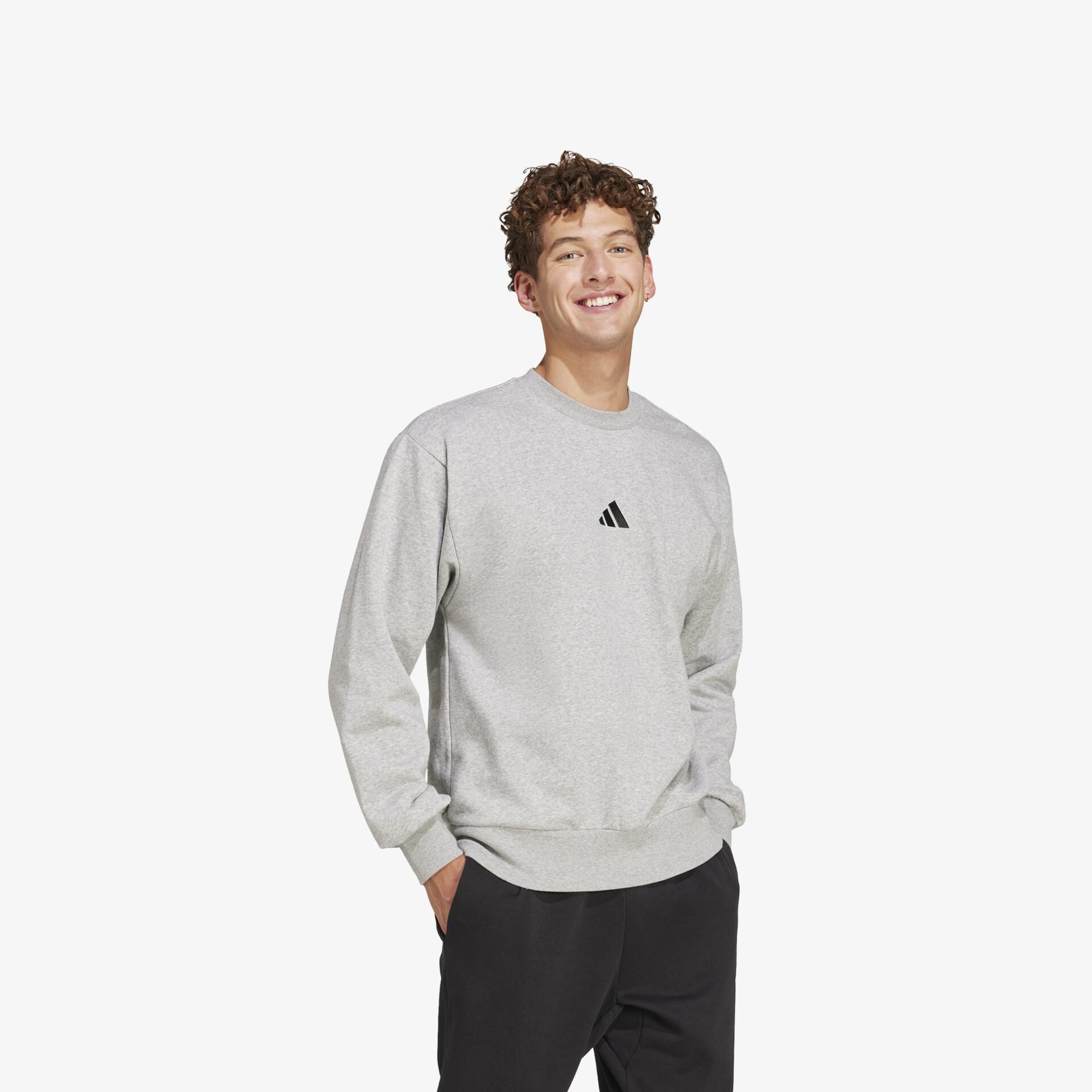 adidas Essentials Feelcozy Herren Hoodies & Sweater grau