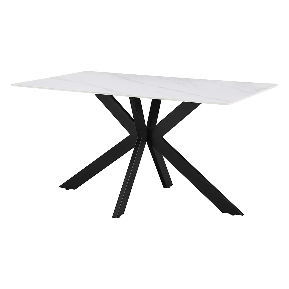 Esstisch Anton 140 schwarz,weiss