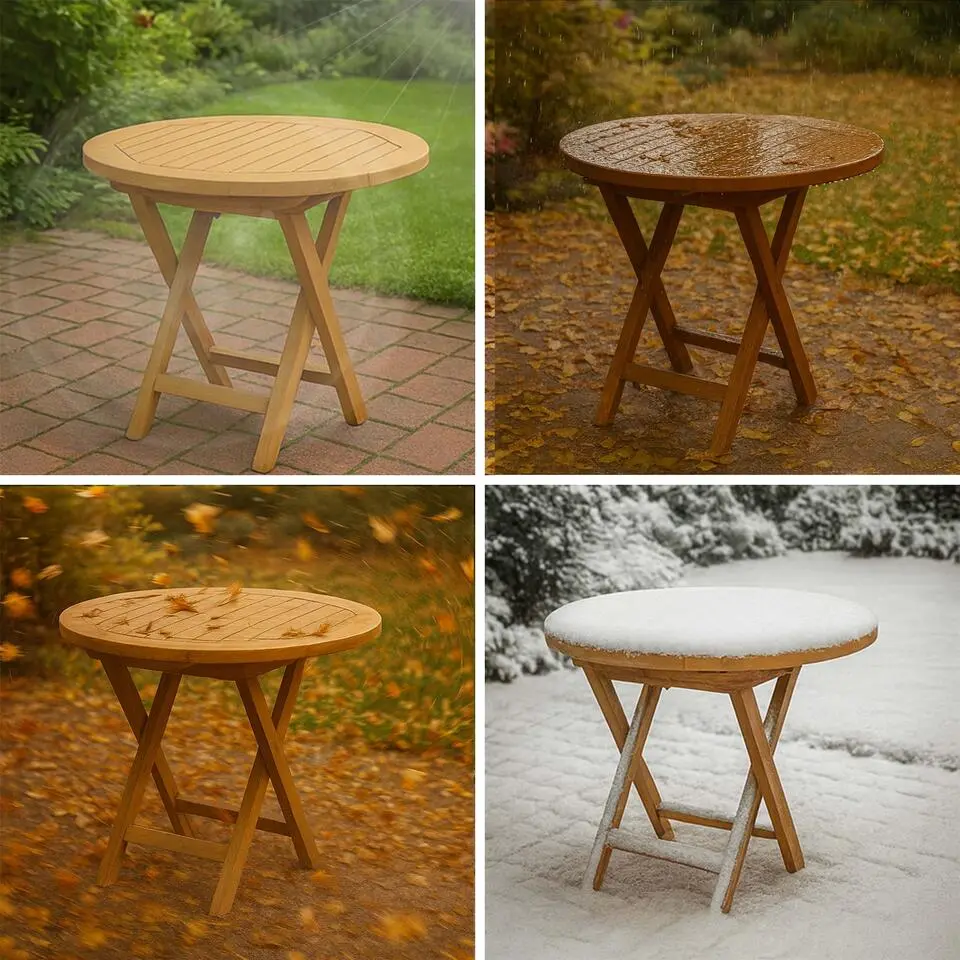 CLP Bijzettafel Moon natura Frame - Hout - bruin
