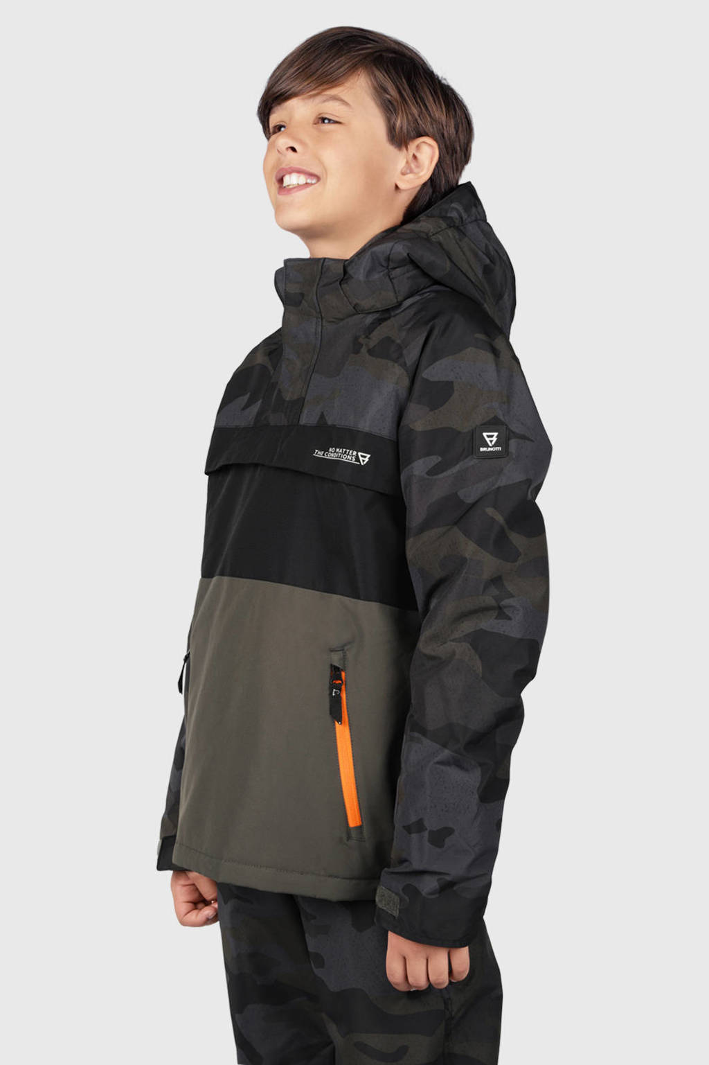 Brunotti ski-anorak Keystony donkergroen/zwart