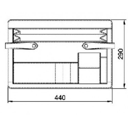Penn Elcom attache interieur, 44 x 29 cm