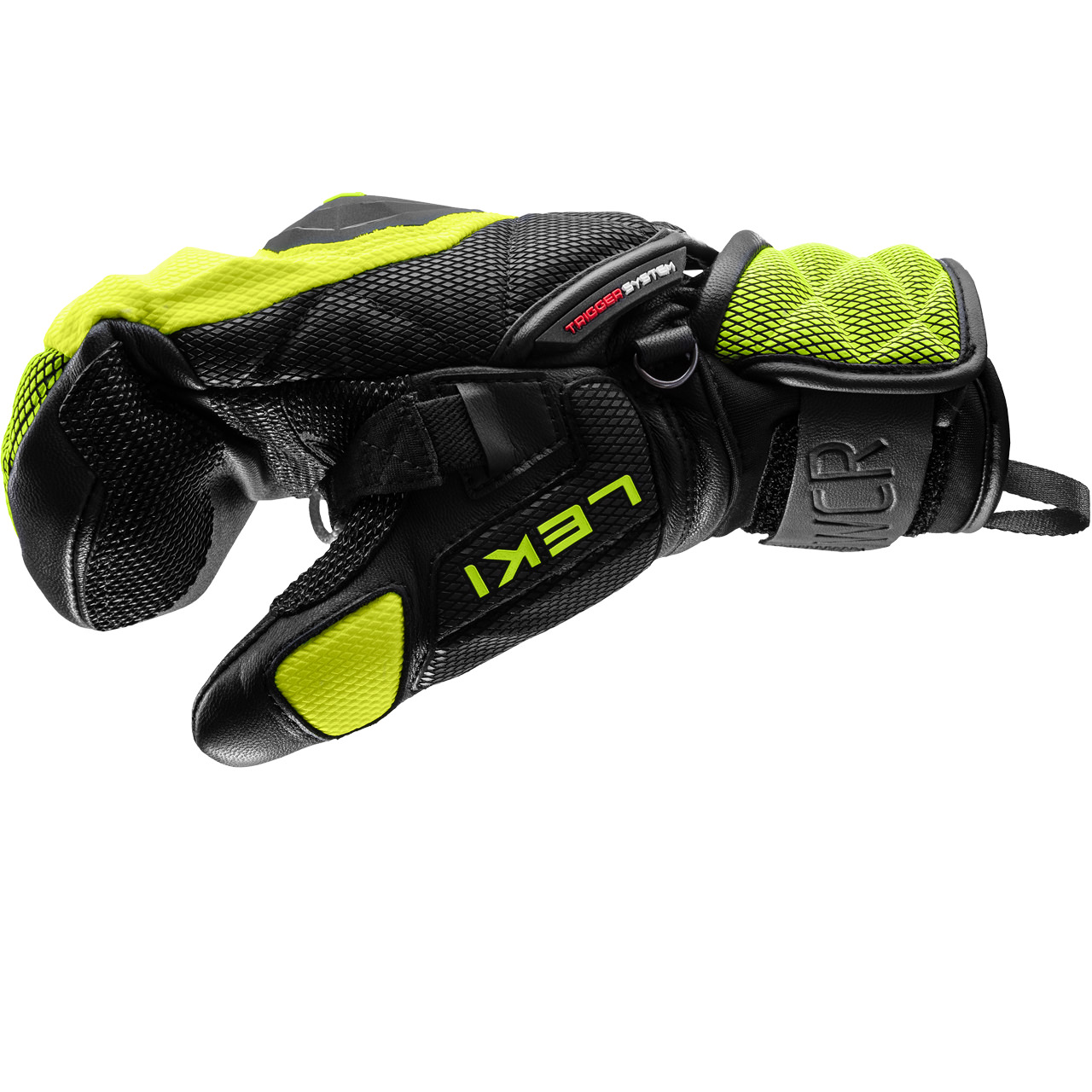 Leki Junior Fäustling WCR VENOM 3D black/ice lemon | Leki | L | Brands | XSPO-Fashion