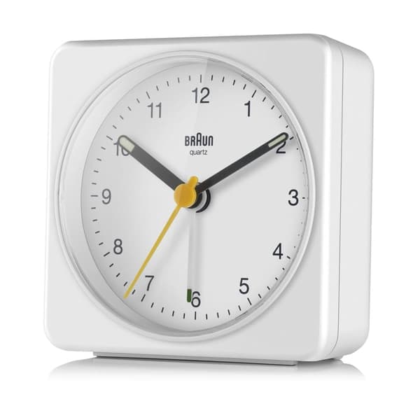 Braun vekkerklokke uten tikking. Med snooze og lys BC03W
