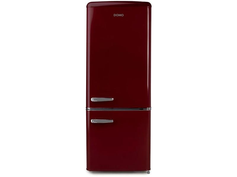 Domo Kühlschrank DO91707R Bordeaux, Rechts Freistehender Kühlschrank im Retro-Design