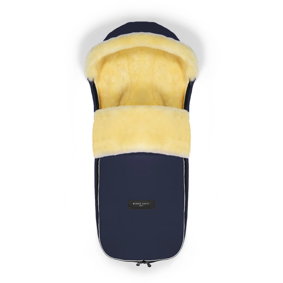 Werner Christ Baby Lammfellfußsack LADIS navy