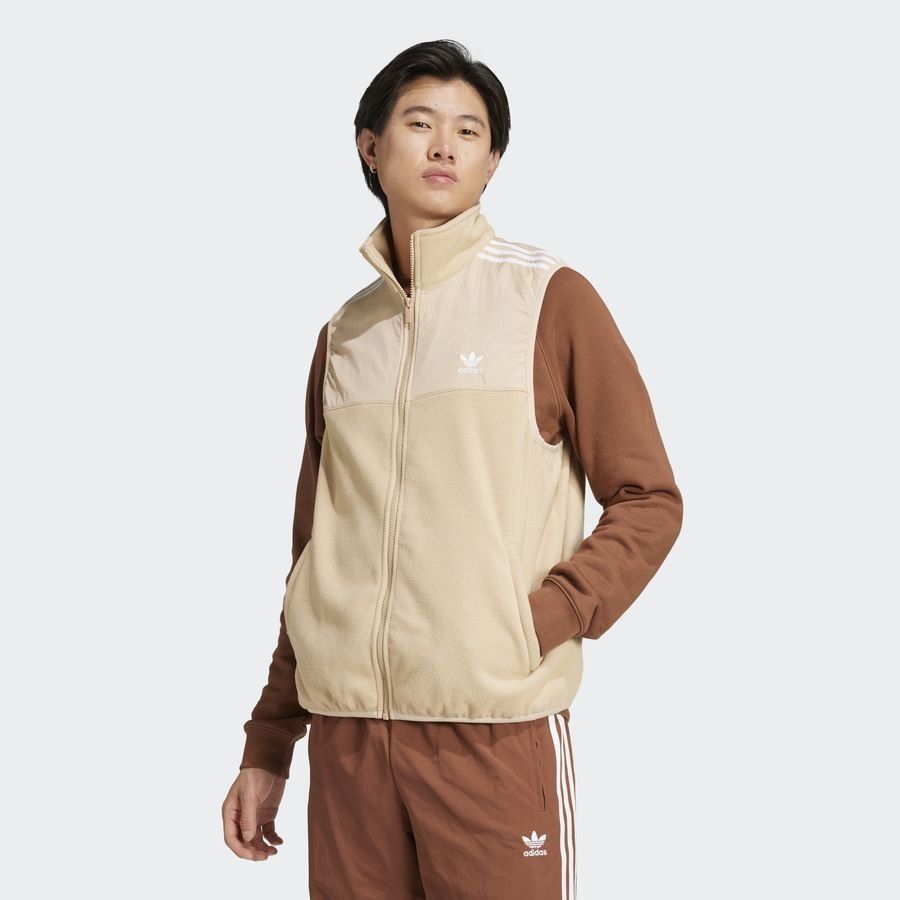 Adidas Original Veste sans manches micro-polaire Adicolor 3 bandes