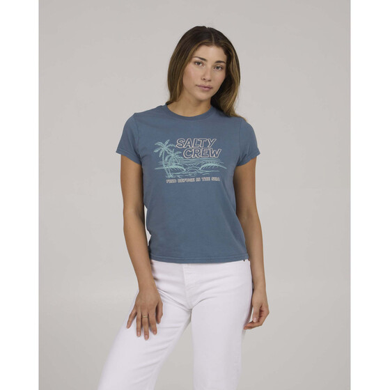 Salty Crew A Frame Modern Tee Fin Blue Damen SU25