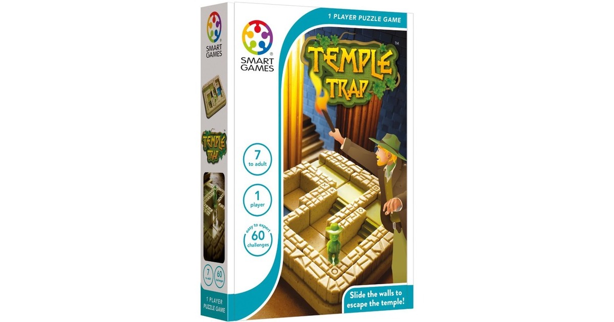 SmartGamesTemple Trap Denkspel  (Nederlands, 1 speler, Vanaf 7 jaar, 60 opdrachten)