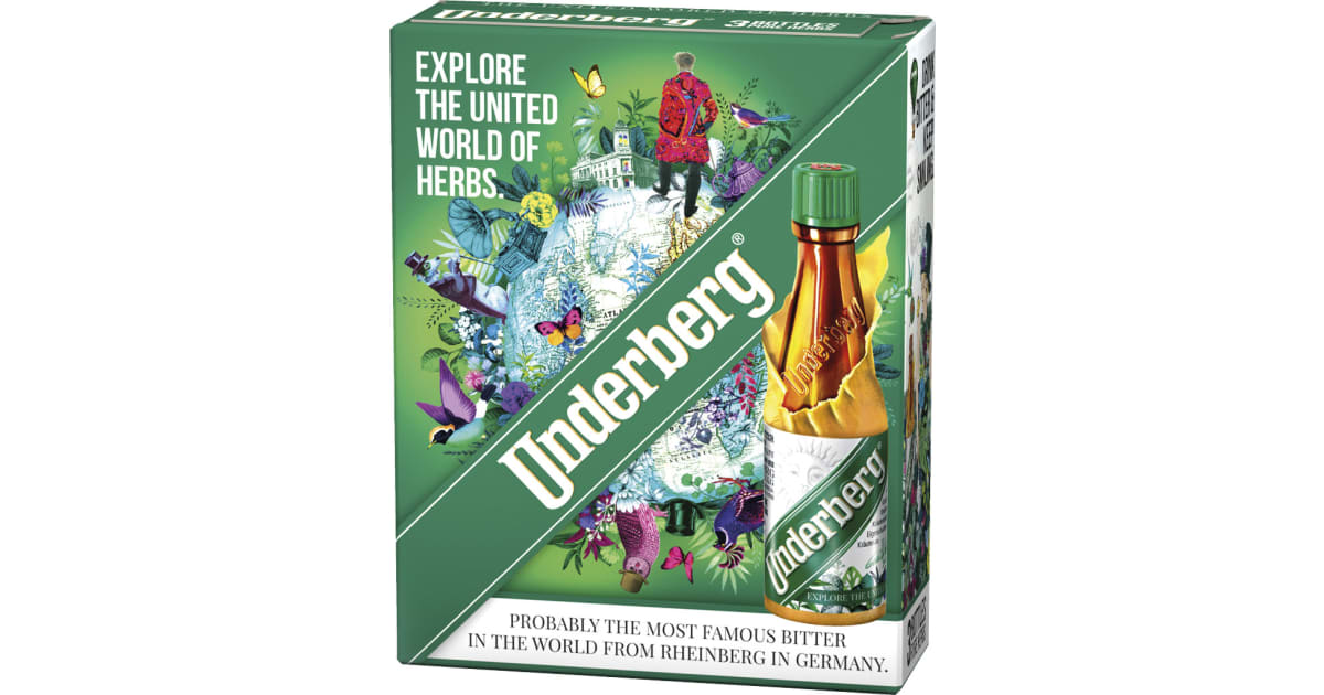 Underberg Rheinberger Kräuterlikör 44% 3er-Packung (Einweg)