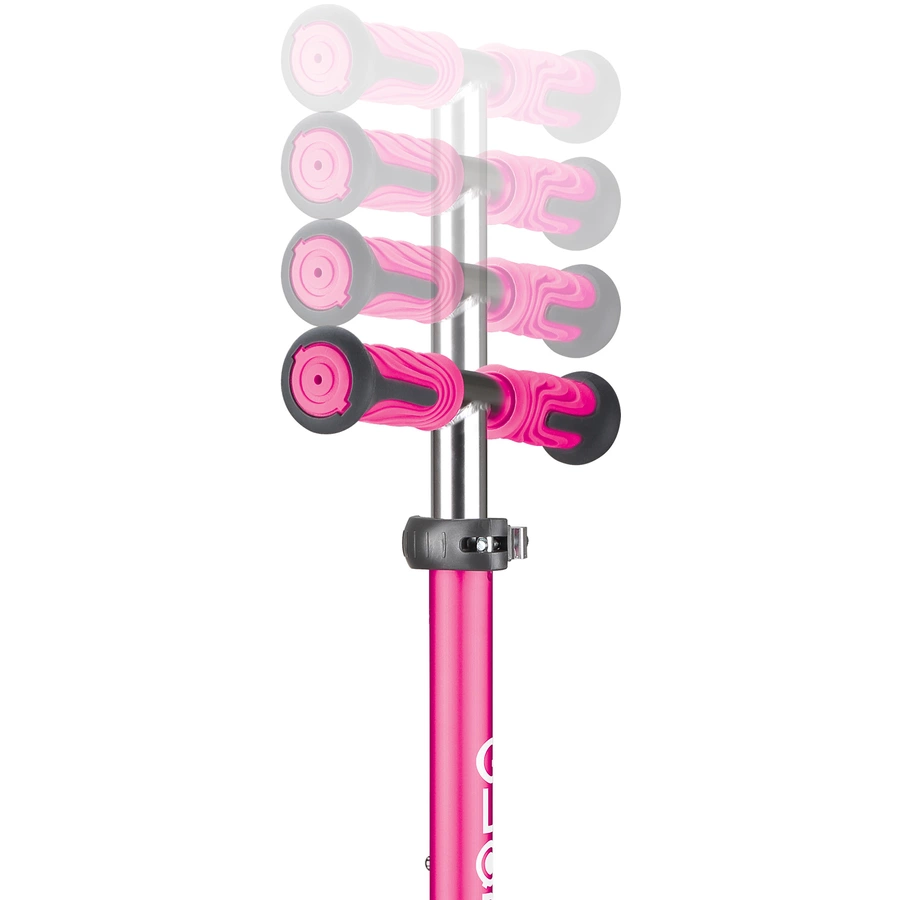 GLOBBER Scooter ELITE DELUXE LIGHTS mit Leuchtrollen, pink