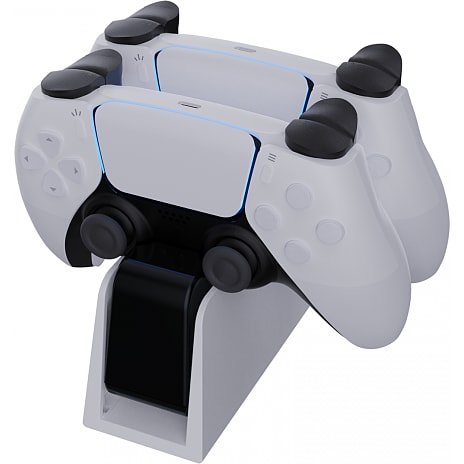 EXE Playstation 5 Dual Controller Charger - sort/hvid