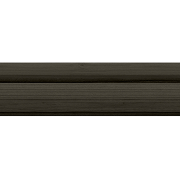 Rhombusprofiel vurenhout antraciet ca. 2,8 x 14,5 cm, lengte ca. 180 cm