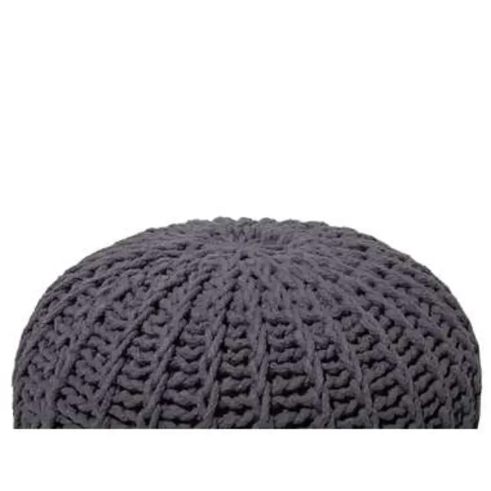 CONRAD - Poef - Donkergrijs - 50 cm - Katoen