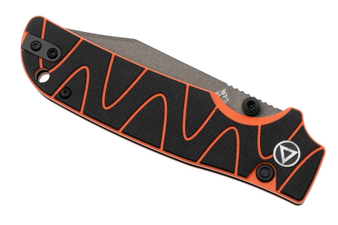 QSP Knife Kali QS159-D2 Ceramic Coated 14C28N Black Orange G10, zakmes, Keanu Alfaro design