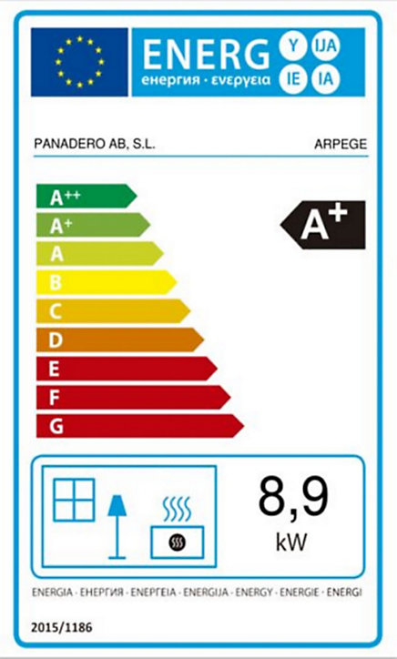 Poêle à bois en acier Panadero Arpege ecodesign 8.9kW 95m²