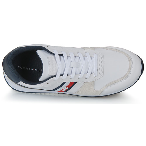 Tommy Hilfiger - RUNNER EVO LEATHER - Blanc / Rouge / Beige