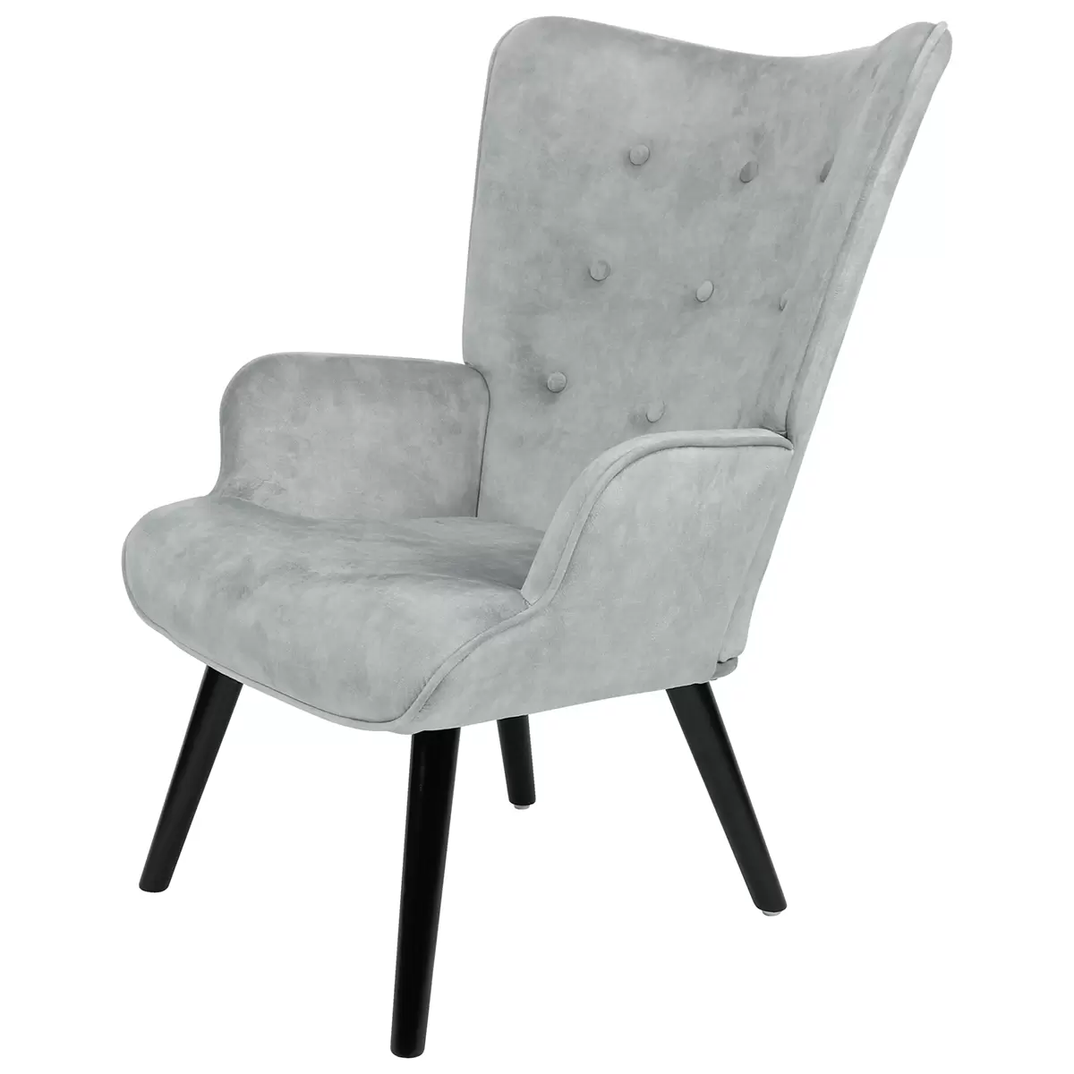 Sessel Luke hellgrau,schwarz