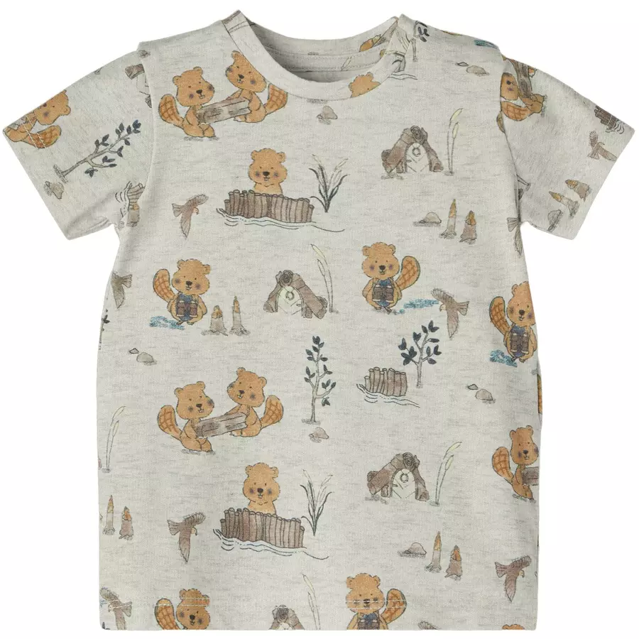 name it T-Shirt Nbmdann Peyote Melange