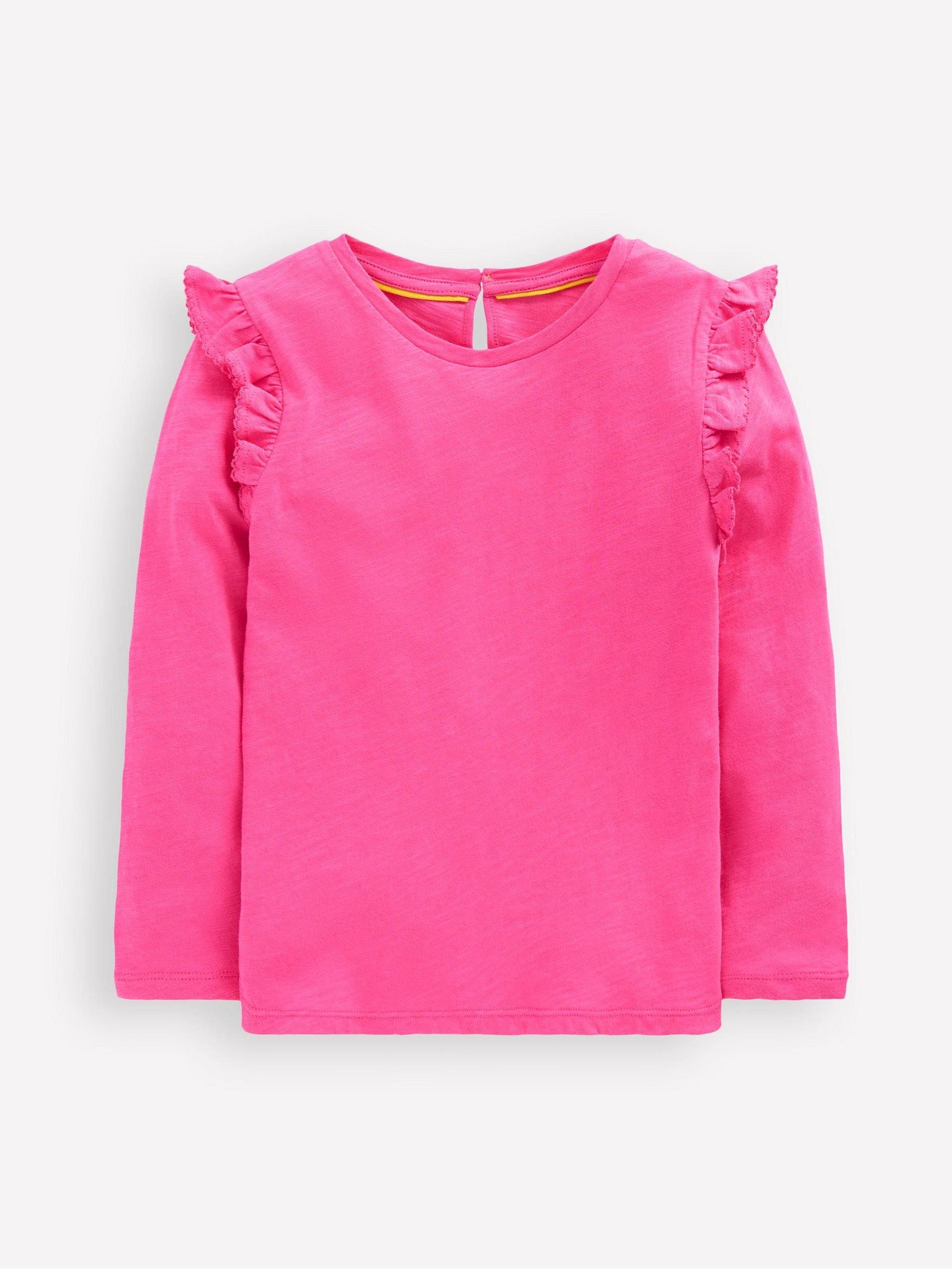 Roze - Boden - Slubtop met ruchemouwen