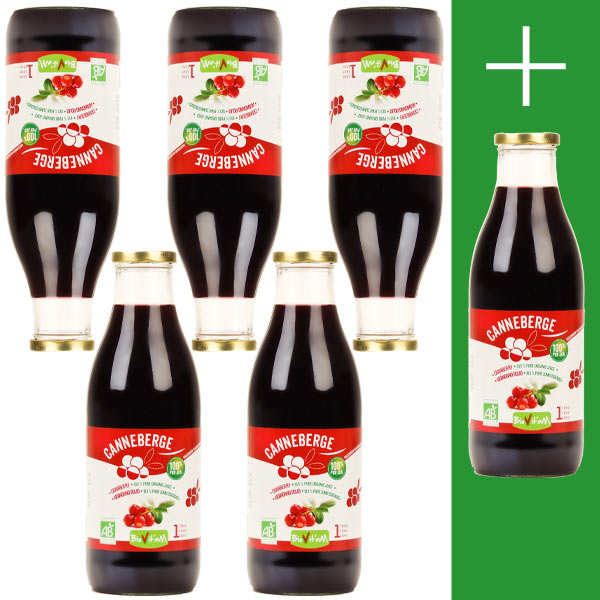 Pur jus de cranberry bio 5L + 1L offert