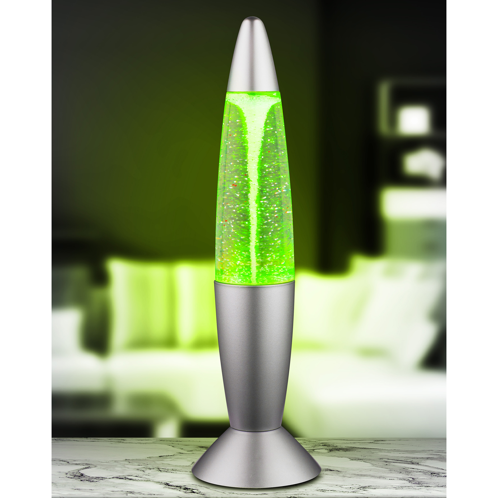 LED-Tischleuchte - silber - mit Farbwechsel