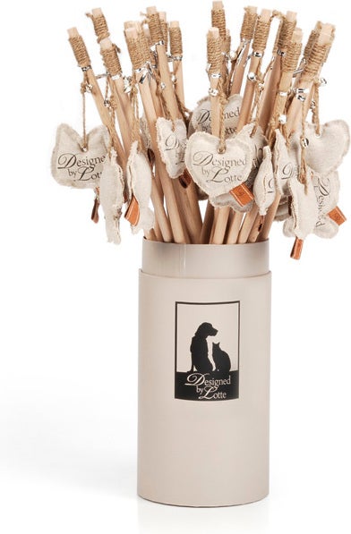 Designed by Lotte kattenspeelgoed hengel beige 13,5 x 13,5 x 52 cm