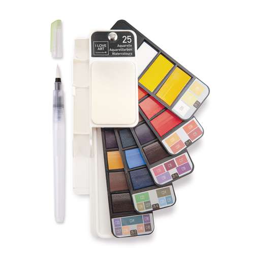 I LOVE ART Aquarellfarben Fächer-Set