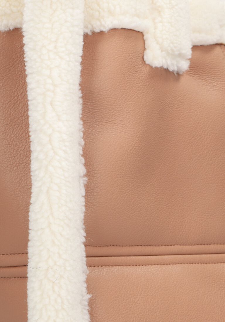STAND STUDIO witte stand studio schoudertas lolita shearling bag