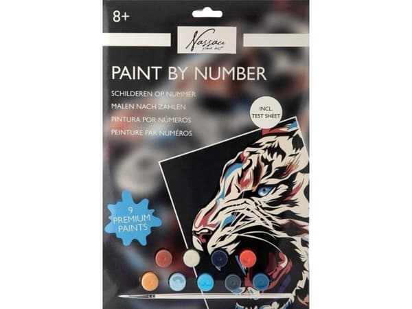 Maleri etter tall på papp - Tiger