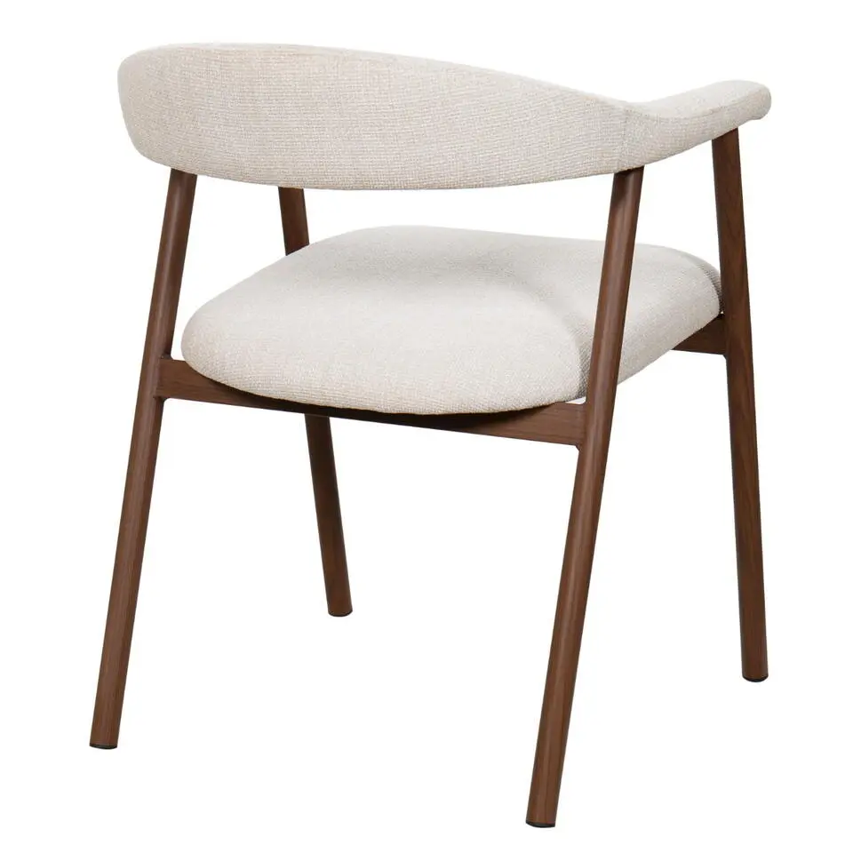 Eetkamerstoel Walnoot - Zithoogte 48cm - Mila - Set van 2