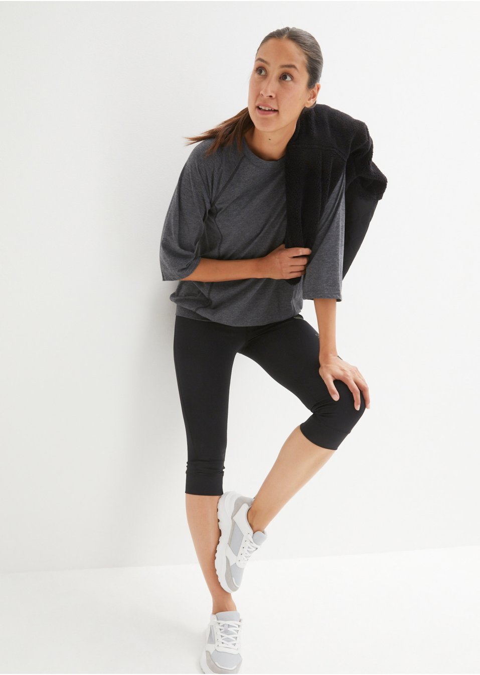 T-shirt fonctionnel manches 3/4, oversize