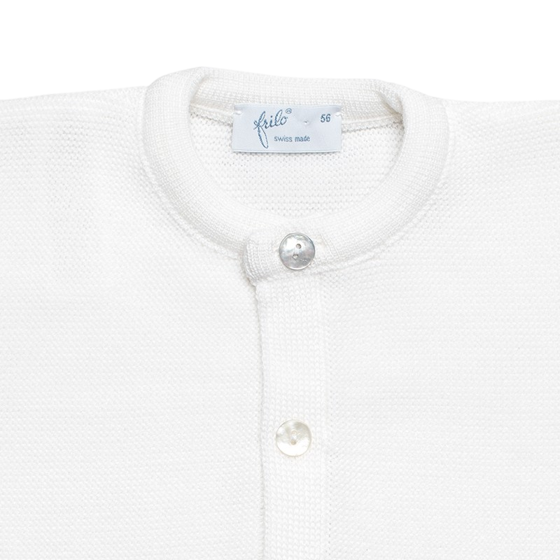 Babyjacke Merinowolle wollweiss