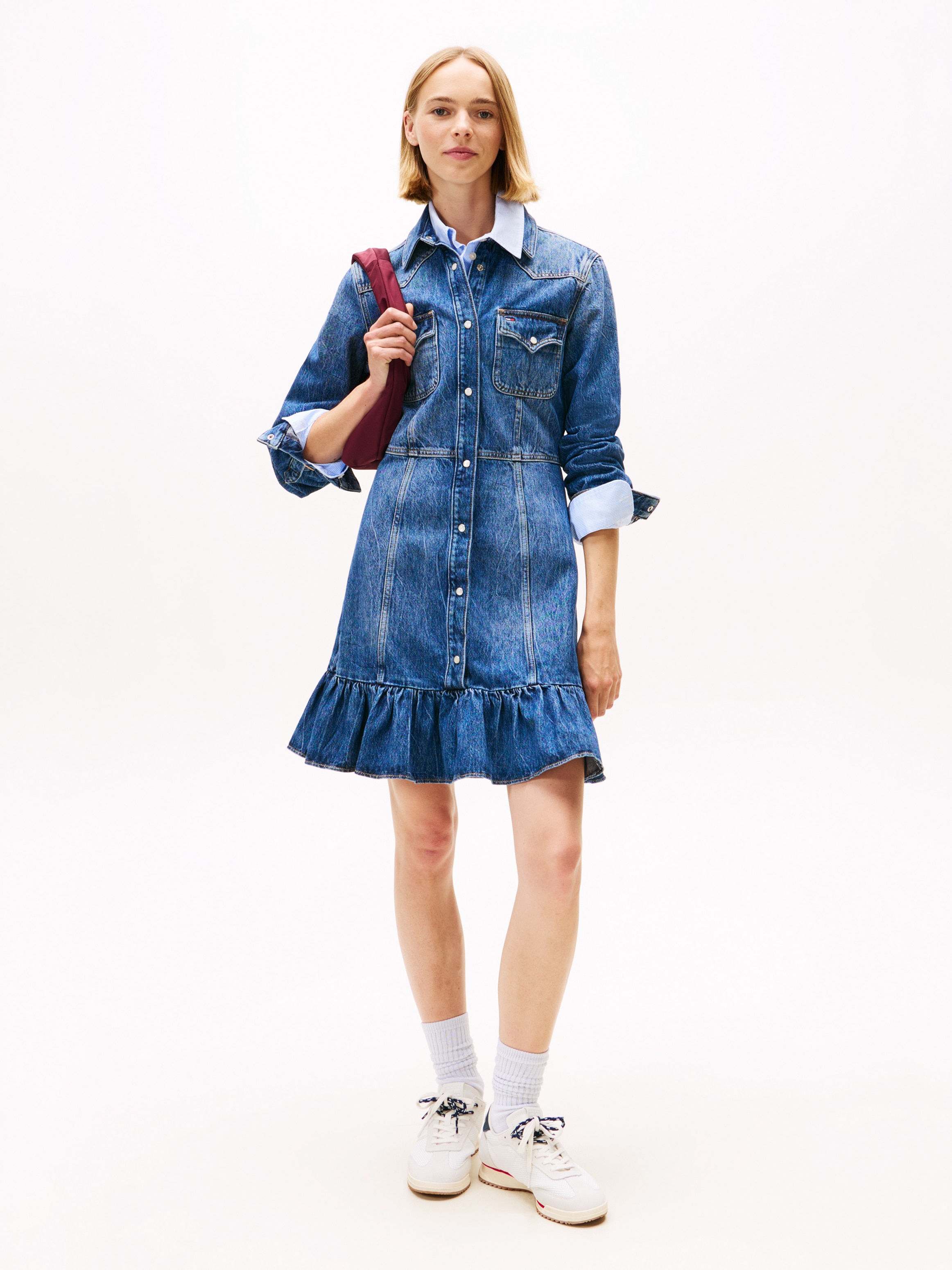 Tommy Jeans Jeanskleid »WESTERN DENIM DRESS DI2057« Brusttaschen