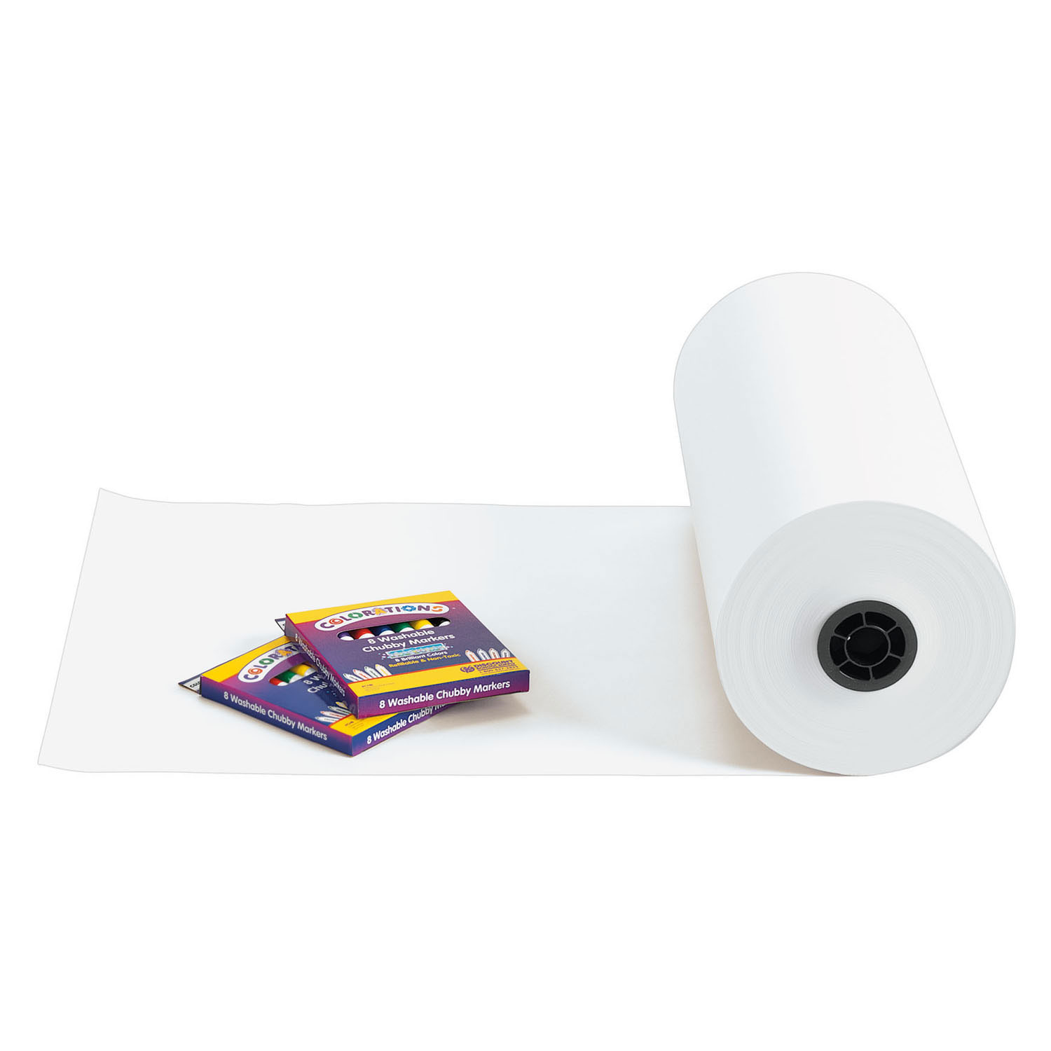 Colorations - Rol Papier Wit, 305m