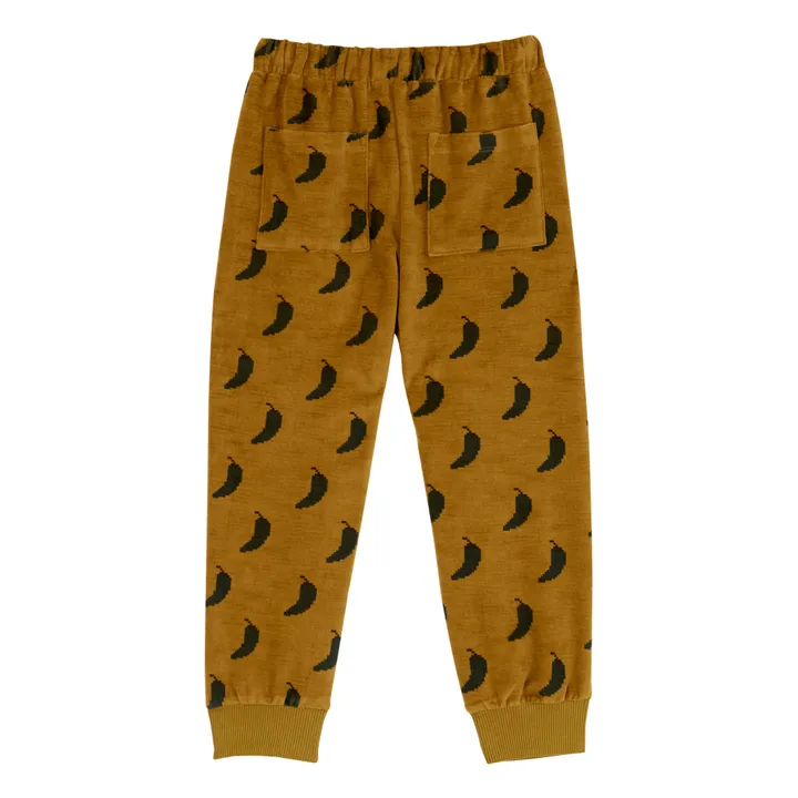 Emile et Ida Jogger Velours Piments | Ocre