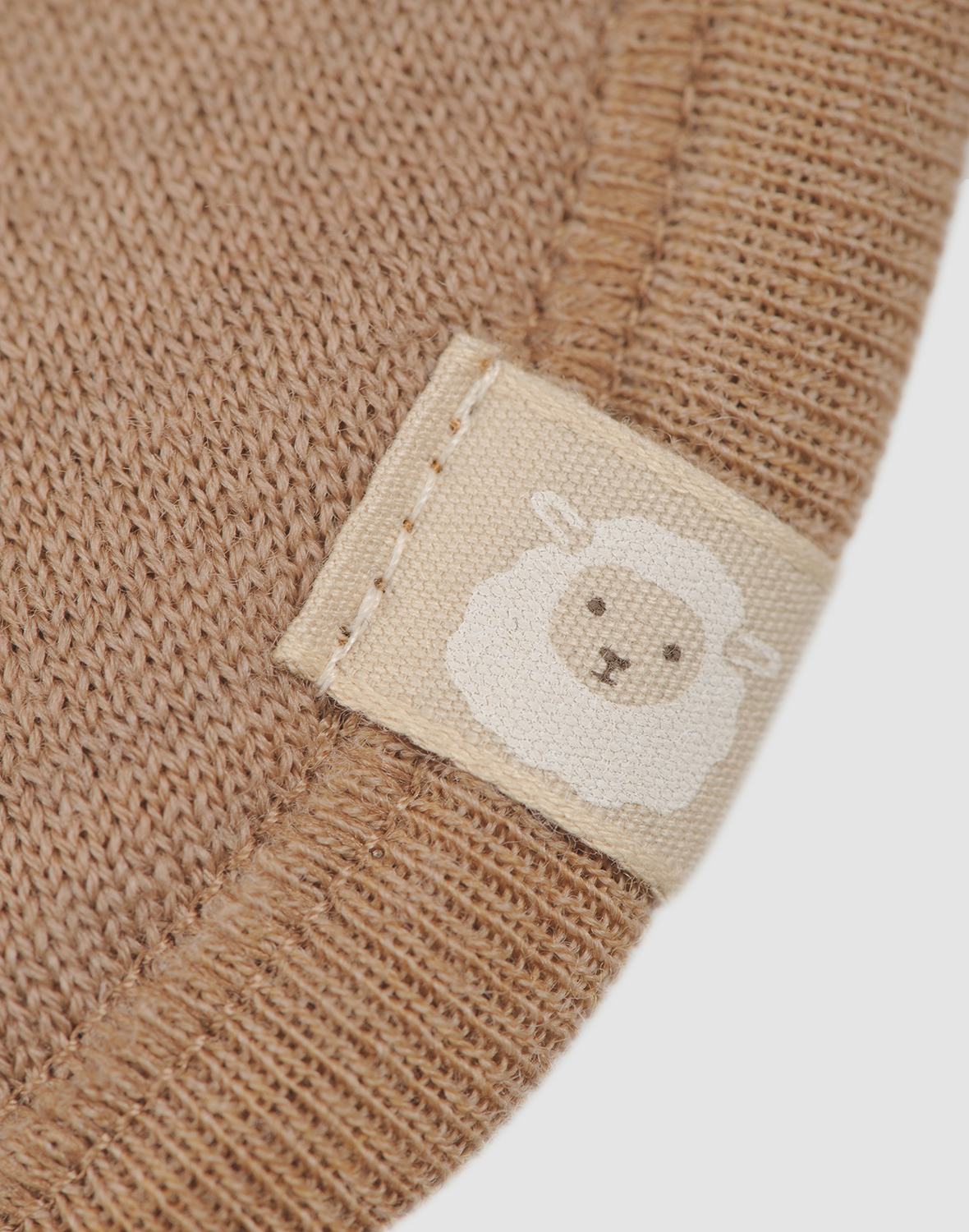 Bivakmuts van merinowollen terry voor baby's