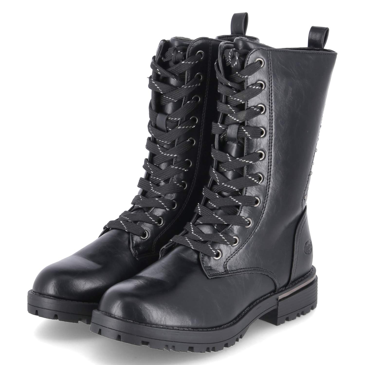 Dockers Schnürstiefeletten - schwarz/silber
