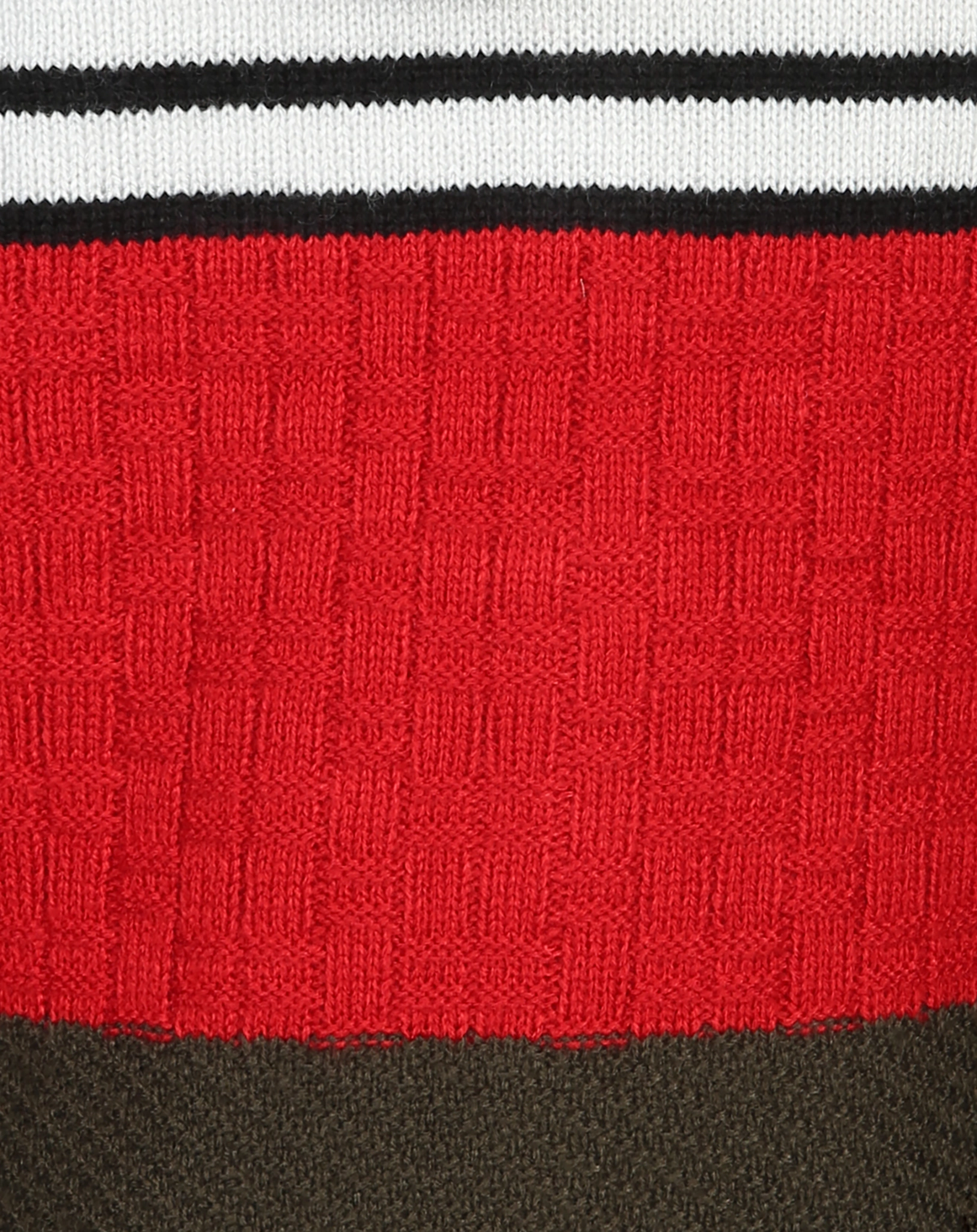 Kapuzen-Strickjacke COLORBLOCK in rot