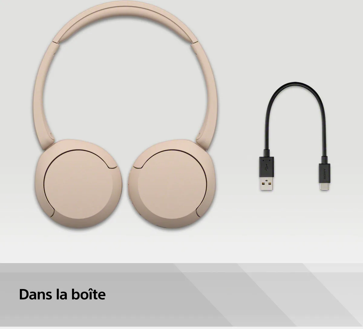 Sony WH-CH520 Beige Casques Bluetooth