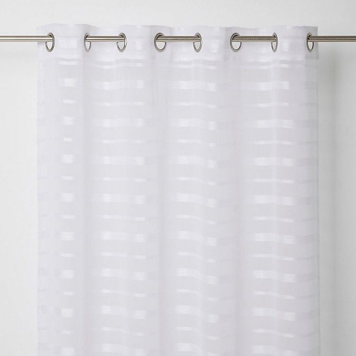 Voilage GoodHome Wakea blanc l.140 x H.260 cm