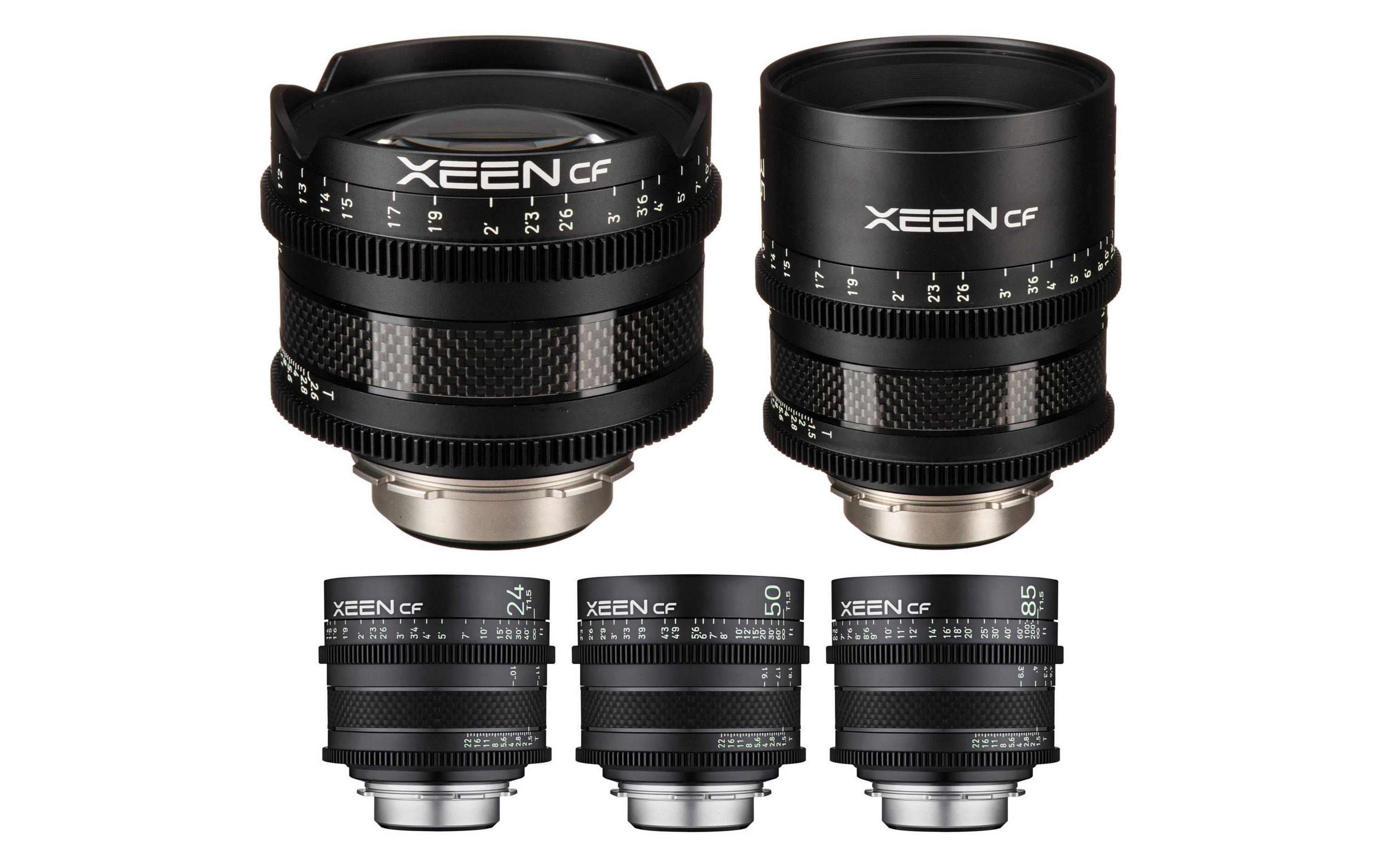 Festbrennweite XEEN CF Komplett Set 5x – Arri PL<br>Fünf kompakte und flexible Filmobjektive mit Canon EF Mount