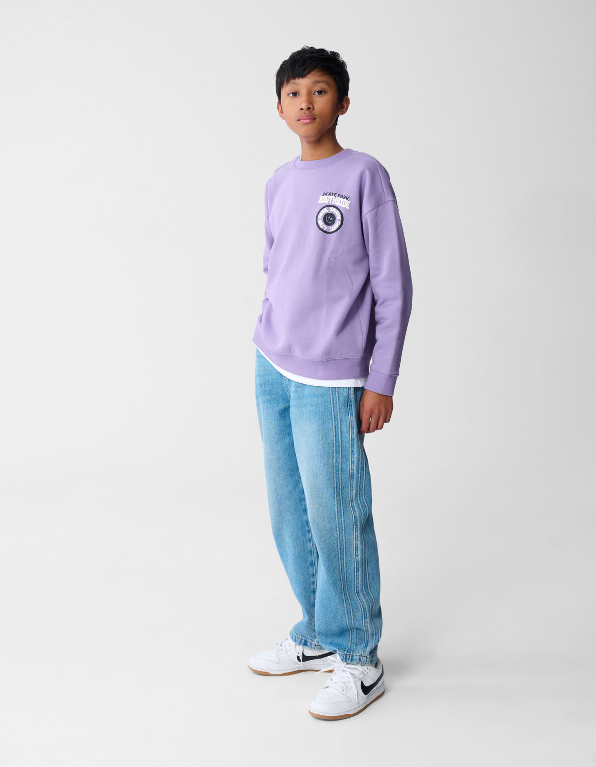 Sporty Baggy Fit Jeans Mediumstone