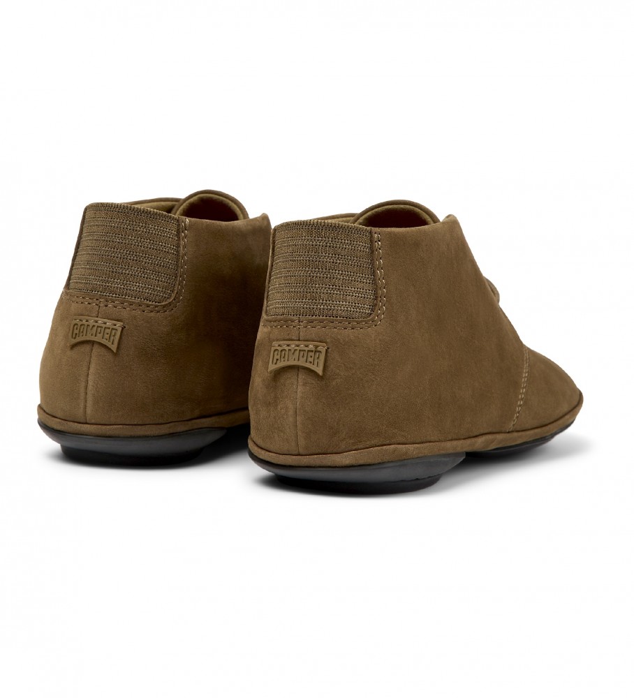 Sapatos de couro marrom Camper Right Nina
