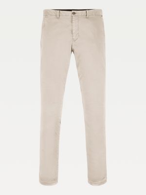Calças chino de algodão elástico