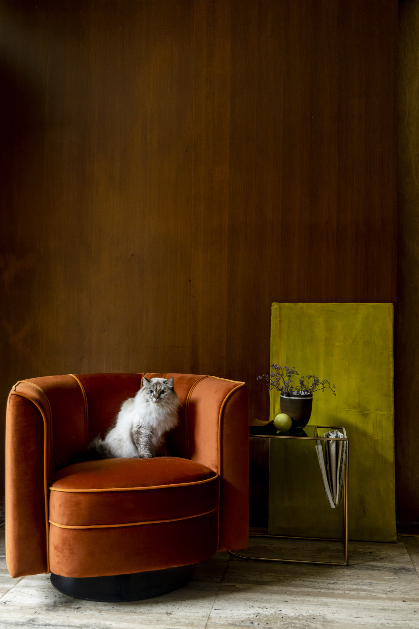Fauteuil Flower oranje