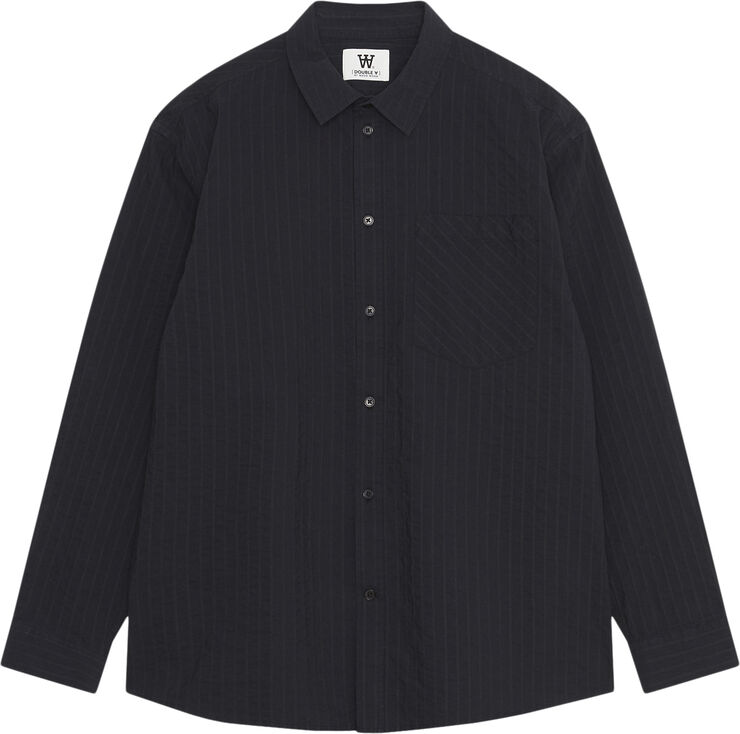 Wood Wood WWDay Dobby Striped Shirt Shadow side